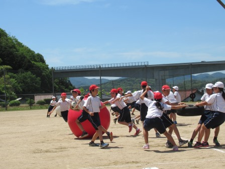 運動会の予行練習